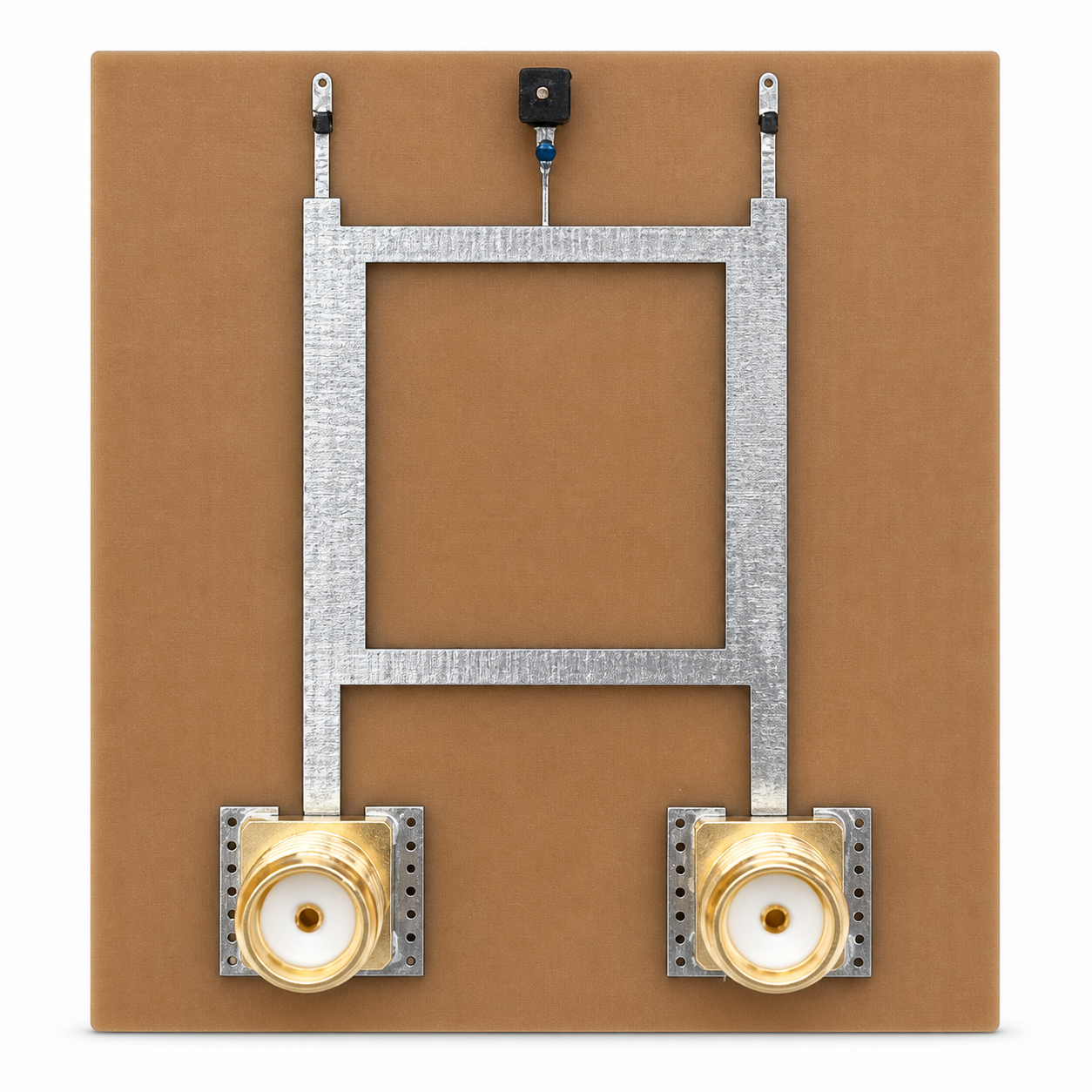 2.0 to 2.3 GHz varactor reflection-type phase shifter prototype with two RF connectors and bias input